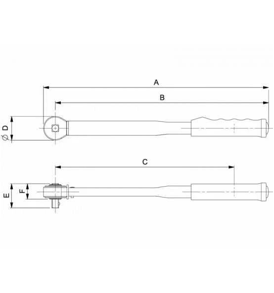 Bahco Klick-Drehmomentschlüssel, Mechanisch, Voreinstellbar, 1/2", 40 - 200 Nm 4 Bahco Klick-Drehmomentschlüssel, Mechanisch, Voreinstellbar, 1/2", 40 - 200 Nm – Bild 2