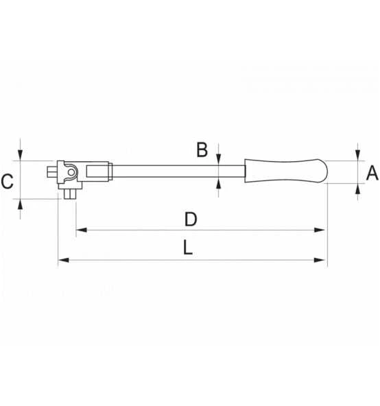 Bahco 1/2" Gelenkgriff Mit Vierkantantrieb, Schwenkkopf Und Matter Oberfläche, 390 mm, Einzelhandelsverpackung 4 Bahco 1/2" Gelenkgriff Mit Vierkantantrieb, Schwenkkopf Und Matter Oberfläche, 390 mm, Einzelhandelsverpackung – Bild 2