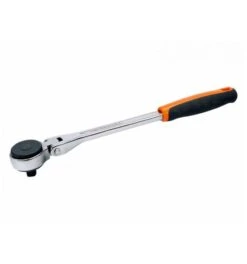 Bahco 3/8" Umschaltknarre Mit Schwenkkopf, 60 Zähnen Und 6° Rückschwenkwinkel, 280 mm