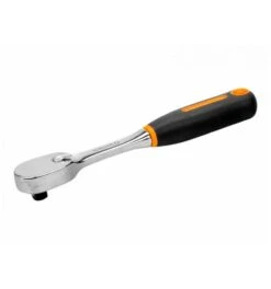 Bahco Birnenförmige 3/8" Umschaltknarre Mit 80 Zähnen Und 4,5° Rückschwenkwinkel, 205 mm