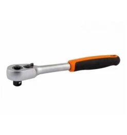 Bahco Birnenförmige 1/2"-Umschaltknarre Mit 60 Zähnen Und 6°-Rückschwenkwinkel, 250 mm