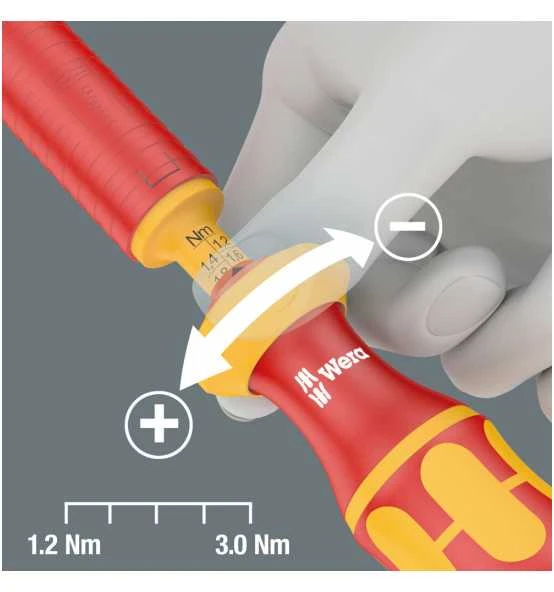 Wera Serie 7400 VDE Kraftform Einstellbare Drehmoment-Handhalter (0,3-3,5 Nm), 7444 VDE X 1,7-3,5 Nm 6 Wera Serie 7400 VDE Kraftform Einstellbare Drehmoment-Handhalter (0,3-3,5 Nm), 7444 VDE X 1,7-3,5 Nm – Bild 4