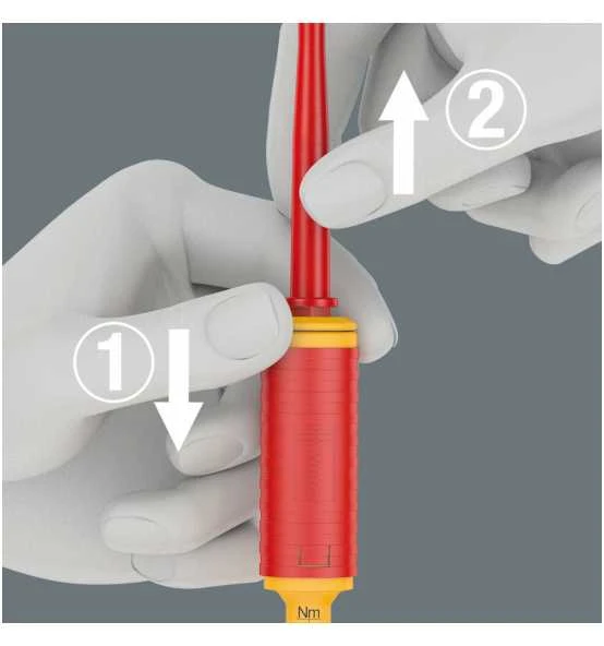 Wera Serie 7400 VDE Kraftform Einstellbare Drehmoment-Handhalter (0,3-3,5 Nm), 7444 VDE X 1,7-3,5 Nm 11 Wera Serie 7400 VDE Kraftform Einstellbare Drehmoment-Handhalter (0,3-3,5 Nm), 7444 VDE X 1,7-3,5 Nm – Bild 9
