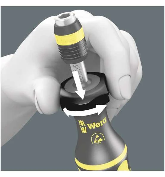 Wera Serie 7400 Kraftform ESD Einstellbare Drehmomentschraubendreher (0,1-3,0 Nm) Mit Rapidaptor Schnellwechselfutter, 7431 ESD X 0,30-1,00 Nm 6 Wera Serie 7400 Kraftform ESD Einstellbare Drehmomentschraubendreher (0,1-3,0 Nm) Mit Rapidaptor Schnellwechselfutter, 7431 ESD X 0,30-1,00 Nm – Bild 4