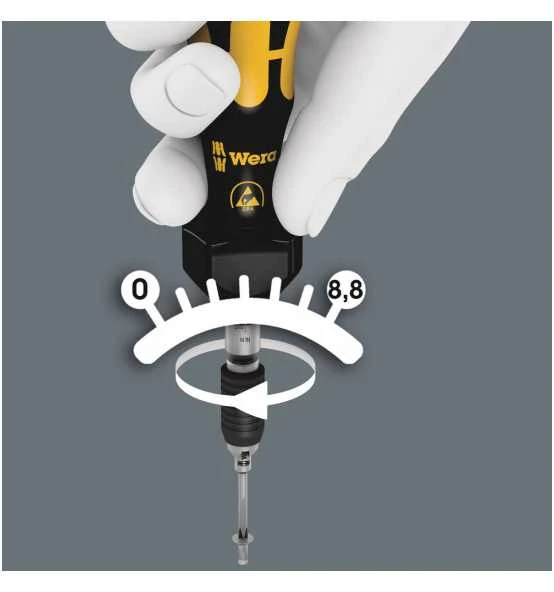 Wera Serie 7400 Kraftform ESD Einstellbare Drehmomentschraubendreher (0,1-1,0 Nm) Mit Schnellwechselfutter, 7435 ESD X 0,10-0,34 Nm 10 Wera Serie 7400 Kraftform ESD Einstellbare Drehmomentschraubendreher (0,1-1,0 Nm) Mit Schnellwechselfutter, 7435 ESD X 0,10-0,34 Nm – Bild 8