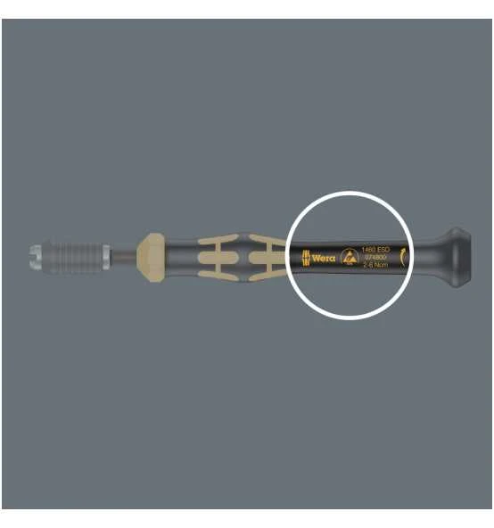Wera 1460 ESD Kraftform Micro Voreingestellte, Einstellbare Drehmomentschraubendreher (0,02-0,11 Nm) Mit Schnellwechselfutter, 1460 ESD X 0,035 Nm 10 Wera 1460 ESD Kraftform Micro Voreingestellte, Einstellbare Drehmomentschraubendreher (0,02-0,11 Nm) Mit Schnellwechselfutter, 1460 ESD X 0,035 Nm – Bild 8