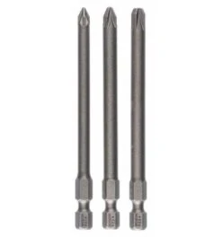 Bosch Schrauberbit-Set Extra-Hart, 3-tlg., PZ1, PZ2, PZ3, 89 Mm