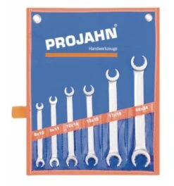 Projahn Offener Doppelringschlüssel Satz Metrisch 6-tlg. 8 X 10 - 9 X 11 - 12 X 14 - 13 X 15 - 17 X 19, 22 X 24 Mm