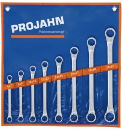Projahn Doppelringschlüssel Set 8-tlg. 6 X 7, 8 X 9, 10 X 11, 12 X 13, 14 X 15, 16 X 17, 18 X 19, 20 X 22 Mm
