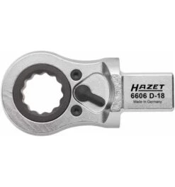 Hazet Einsteck Ratschen-Ringschlüssel, Einsteck-Vierkant 14 X 18 Mm, Außen-Doppel-Sechskant Profil, 18 Mm -Werabahco Verkaufe einsteck ringschluessel 1065525 czm