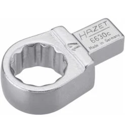 Hazet Einsteck-Ringschlüssel, Einsteck-Vierkant 9 X 12 Mm, Außen-Doppel-Sechskant-Tractionsprofil, 17 Mm