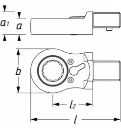 Hazet Einsteck Ratschen-Ringschlüssel, Einsteck-Vierkant 14 X 18 Mm, Außen-Doppel-Sechskant Profil, 18 Mm -Werabahco Verkaufe einsteck ringschluessel 1264928 czm