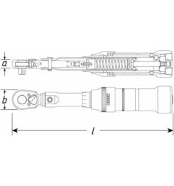 Hazet Drehmoment-Schlüssel, Nm Min-max: 60 - 320 Nm, Toleranz: 2%, Vierkant Massiv 12,5 Mm (1/2"), Art.Nr. 6123-1CT -Werabahco Verkaufe hazet drehmoment schluessel 1021779 czm