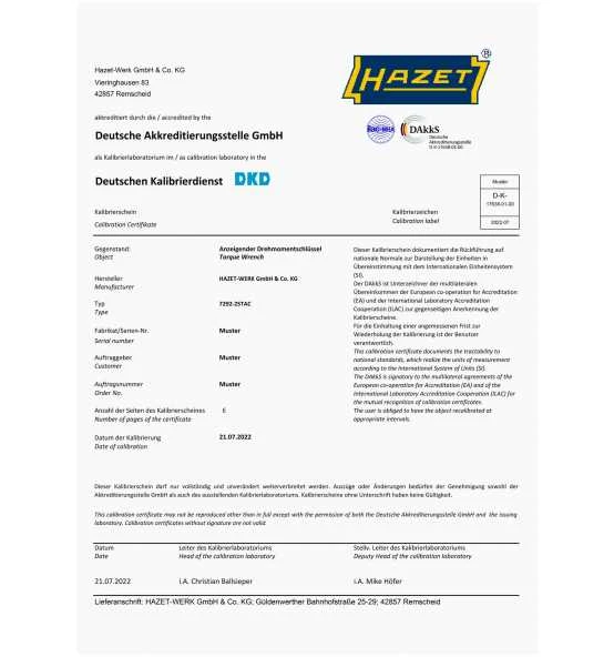 Hazet Elektronischer Drehmoment-/Drehwinkel-Schlüssel, 2.5 - 25 Nm, 1.85 - 18.5 Lbf.ft, Toleranz: 2%, 9 X 12 Mm Einsteck-Vierkant 17 Hazet Elektronischer Drehmoment-/Drehwinkel-Schlüssel, 2.5 - 25 Nm, 1.85 - 18.5 Lbf.ft, Toleranz: 2%, 9 X 12 Mm Einsteck-Vierkant – Bild 15
