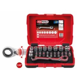 KS Tools 1/4" + 11 Mm Durchgangs-Steckschlüssel- Und Bit-Satz, 31-tlg. -Werabahco Verkaufe ks tools bit satz 690804 czm