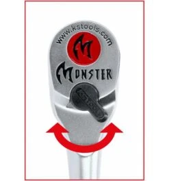 KS Tools 1/2" MONSTER Umschaltknarre, 100 Zahn -Werabahco Verkaufe ks tools knarren 1357417 czm