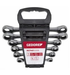 Gedore Dp.Ringratschenschlüssel-Satz SW8-19 Mm 6-tlg.
