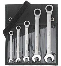 Fortis Maulschlüssel-Satz Mit Ringr. 5-tlg. Ger. 8-19 Mm