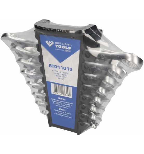 Brilliant Tools Ring-Maulschlüssel-Satz, 15-tlg. 6 Brilliant Tools Ring-Maulschlüssel-Satz, 15-tlg. – Bild 4