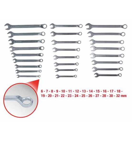 KS Tools Ringmaulschlüssel-Satz, 25-tlg. Gekröpft, 6-32 Mm 4 KS Tools Ringmaulschlüssel-Satz, 25-tlg. Gekröpft, 6-32 Mm – Bild 2