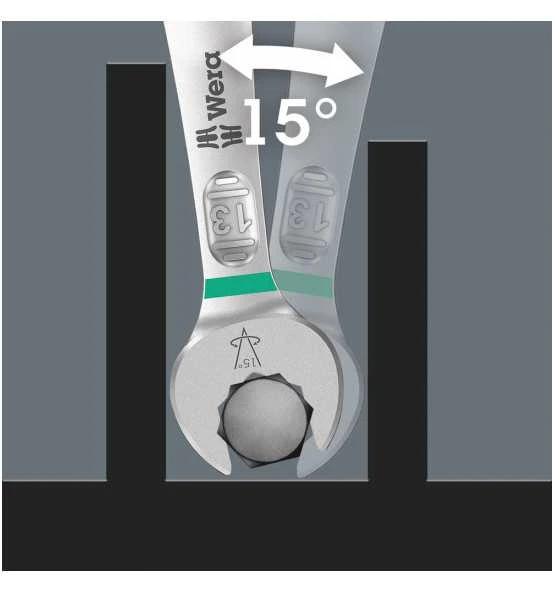 Wera 6003 Joker 8 Imperial Set 1 Ringmaulschlüssel-Satz, Zöllig, 8-tlg. 5 Wera 6003 Joker 8 Imperial Set 1 Ringmaulschlüssel-Satz, Zöllig, 8-tlg. – Bild 3