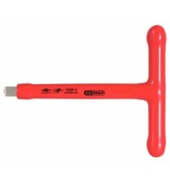 KS Tools 1/2" T-Griff-Aufsteckschlüssel Mit Schutzisolierung Und Schraubenarretierung, 200 Mm