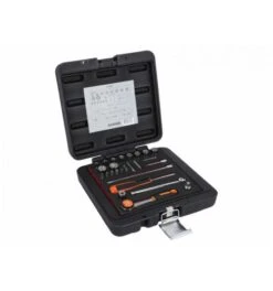 Bahco 1/4" Steckschlüssel-Satz, Metrisch, Sechskantprofil, Inklusive Umschaltknarre Mit Rundem Kopf/Steckgriff - 27-tlg.