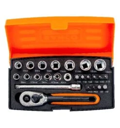 Bahco 1/4"-Steckschlüssel-Satz, Metrisch, Sechskant inklusive Schraubendreher-Bits Mit Bithalter - 25-tlg. -Werabahco Verkaufe steckschluesselgarnitur bahco 731991 czm