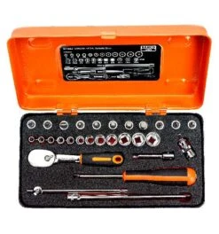 Bahco 1/4" Steckschlüssel-Satz, Metrisch, Sechskantprofil, Inklusive Birnenförmiger Umschaltknarre/Schraubendreher-Bits - 29-tlg. 8 Bahco 1/4" Steckschlüssel-Satz, Metrisch, Sechskantprofil, Inklusive Birnenförmiger Umschaltknarre/Schraubendreher-Bits - 29-tlg. -Werabahco Verkaufe steckschluesselgarnitur bahco 732062 czm