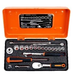 Bahco 1/4" Steckschlüssel-Satz, Metrisch, Sechskantprofil, Inklusive Birnenförmiger Umschaltknarre/Adapter - 21-tlg. -Werabahco Verkaufe steckschluesselgarnitur bahco 732081 czm