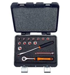 Bahco 3/8" Steckschlüssel-Satz, Metrisch, Sechskantprofil, Inklusive Umschaltknarre Mit Rundem Kopf/Gelenkgriff - 15-tlg. -Werabahco Verkaufe steckschluesselgarnitur bahco 732104 czm
