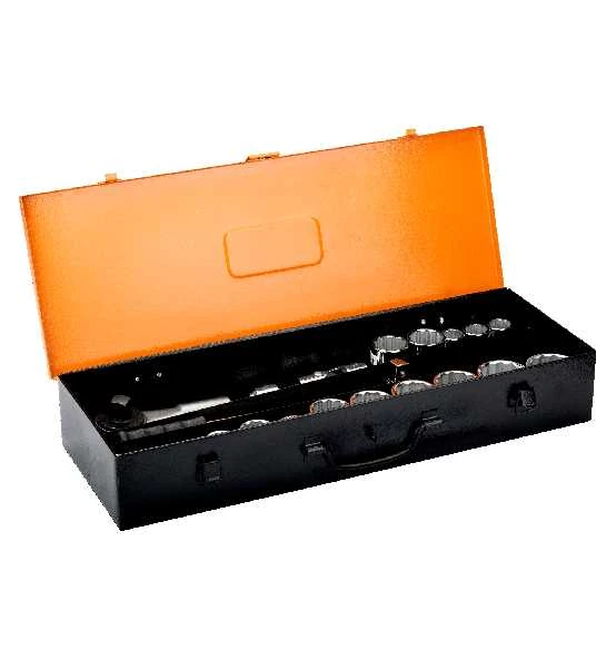 Bahco 3/4" Steckschlüssel-Satz, Metrisch, Zwölfkant, Inklusive Umschaltknarre Mit Rundem Knarrenkopf Und Quergriff Mit Gleitstück - 15-tlg. 4 Bahco 3/4" Steckschlüssel-Satz, Metrisch, Zwölfkant, Inklusive Umschaltknarre Mit Rundem Knarrenkopf Und Quergriff Mit Gleitstück - 15-tlg. – Bild 2