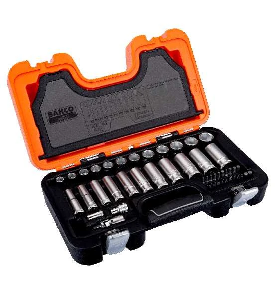 Bahco 1/4"- Und 3/8"-Steckschlüssel-Satz, Metrisch, Sechskant, Lange Ausführung, Inklusive Knarre - 53-tlg. 4 Bahco 1/4"- Und 3/8"-Steckschlüssel-Satz, Metrisch, Sechskant, Lange Ausführung, Inklusive Knarre - 53-tlg. – Bild 2