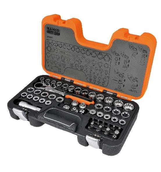 Bahco Durchsteck-Steckschlüssel-Satz Mit Schwenkkopf-Knarre Und Verbindungsteilen - 53-tlg. 10 Bahco Durchsteck-Steckschlüssel-Satz Mit Schwenkkopf-Knarre Und Verbindungsteilen - 53-tlg. – Bild 8