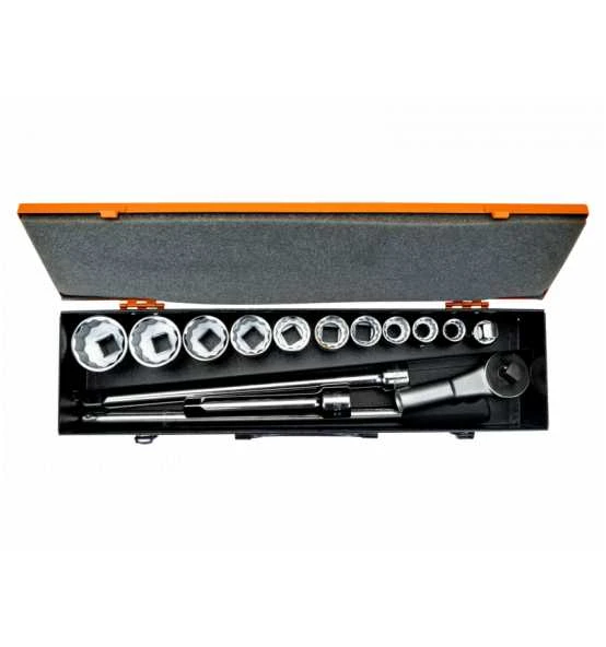 Bahco 3/4" Steckschlüssel-Satz, Metrisch, Zwölfkant, Inklusive Umschaltknarre Mit Rundem Knarrenkopf Und Quergriff Mit Gleitstück - 15-tlg. 3 Bahco 3/4" Steckschlüssel-Satz, Metrisch, Zwölfkant, Inklusive Umschaltknarre Mit Rundem Knarrenkopf Und Quergriff Mit Gleitstück - 15-tlg.