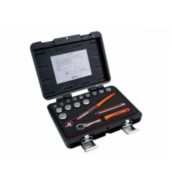 Werabahco Verkaufe 22 Bahco 3/8" Steckschlüssel-Satz, Metrisch, Zwölfkant, Inklusive Umschaltknarre Mit Rundem Knarrenkopf Und Gelenkgriff - 17-tlg.