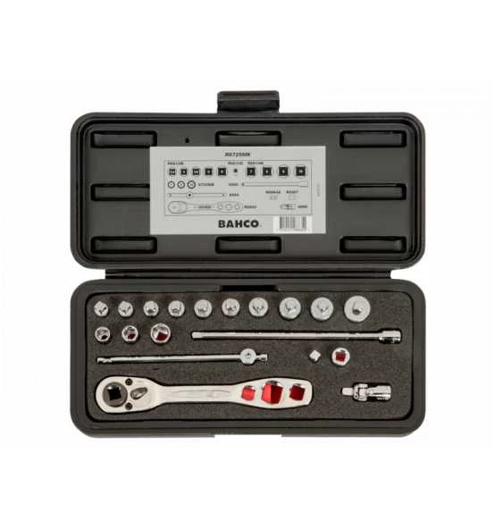 Bahco 1/4"-Steckschlüssel-Satz, Metrisch, Sechskant, inklusive Umschaltknarre Für Kältetechnik - 10-tlg. 5 Bahco 1/4"-Steckschlüssel-Satz, Metrisch, Sechskant, inklusive Umschaltknarre Für Kältetechnik - 10-tlg. – Bild 3