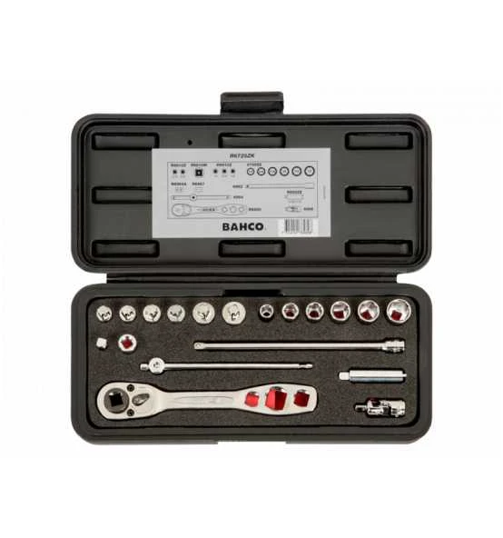 Bahco 1/4" Steckschlüssel-Satz, Zoll, Sechskant, inklusive Umschaltknarre Für Kältetechnik - 12-tlg. 5 Bahco 1/4" Steckschlüssel-Satz, Zoll, Sechskant, inklusive Umschaltknarre Für Kältetechnik - 12-tlg. – Bild 3