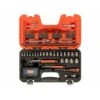Bahco Steckschlüssel-Satz 1/4" Und 3/8", Metrisch, Sechskantprofil, Vierkantantrieb, Inklusive Umschaltknarre Mit Schlankem Knarrenkopf - 91-tlg.