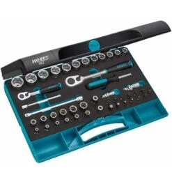 Hazet Steckschlüssel Satz, Vierkant Hohl 10 Mm (3/8"), Vierkant Hohl 6,3 Mm (1/4"), Sechskant Massiv 6,3 (1/4"), Außen-Sechskant-Tractionsprofil, Inne