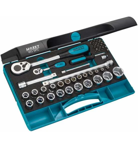 Hazet Steckschlüssel Satz, Vierkant Hohl 6,3 Mm (1/4"), Vierkant Hohl 12,5 Mm (1/2"), Anzahl Werkzeuge: 47 3 Hazet Steckschlüssel Satz, Vierkant Hohl 6,3 Mm (1/4"), Vierkant Hohl 12,5 Mm (1/2"), Anzahl Werkzeuge: 47