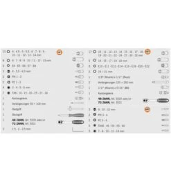 Projahn 1/4"+1/2" Steckschlüssel Satz 108-tlg. proficraft, 72 Zahn Knarren -Werabahco Verkaufe steckschluesselgarnitur projahn 953489 czm 1