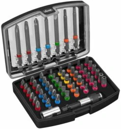 VIGOR Bit Box, Sechskant Massiv 6,3 (1/4"), Bits Und Adapter, 57-tlg.