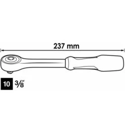 VIGOR 360° Drehgriff-Umschaltknarre, Vierkant Massiv 10 Mm (3/8"), 237 Mm -Werabahco Verkaufe vigor knarren 1271969 czm