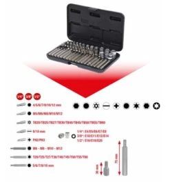 KS Tools 1/4"+3/8"+1/2" Torx-Steckschlüssel- Und Bit-Satz, 57-tlg. -Werabahco Verkaufe weitere schraubenschluessel saetze 690731 czm