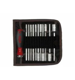 Wiha Schraubendreher Mit Wechselklingen Set SYSTEM 6 Sechskant-Steckschlüssel 13-tlg. Inkl. Rolltasche (27713)