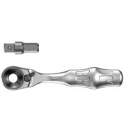Wera 8001 A Zyklop Mini 1 SB Bit-Ratsche 1/4", Mit 1/4"-Antrieb, 2-tlg.