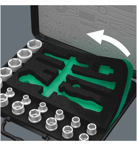 Wera 8100 SA 2 Zyklop Speed-Knarrensatz, 1/4"-Antrieb, Metrisch, 42-tlg. 11 Wera 8100 SA 2 Zyklop Speed-Knarrensatz, 1/4"-Antrieb, Metrisch, 42-tlg. – Bild 9