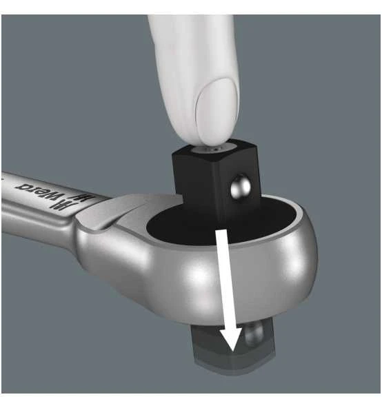 Wera 8003 B Zyklop Metal-Knarre Mit Durchsteckvierkant Mit 3/8"-Antrieb, 3/8" X 222 Mm 7 Wera 8003 B Zyklop Metal-Knarre Mit Durchsteckvierkant Mit 3/8"-Antrieb, 3/8" X 222 Mm – Bild 5