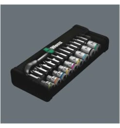 Wera 8100 SA 7 Zyklop Metal-Knarrensatz, Durchsteckvierkant, 1/4"-Antrieb, Metrisch, 28-tlg. -Werabahco Verkaufe wera knarren 807712 czm